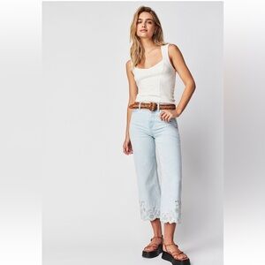 Free People Driftwood Cropped Charlee Jeans